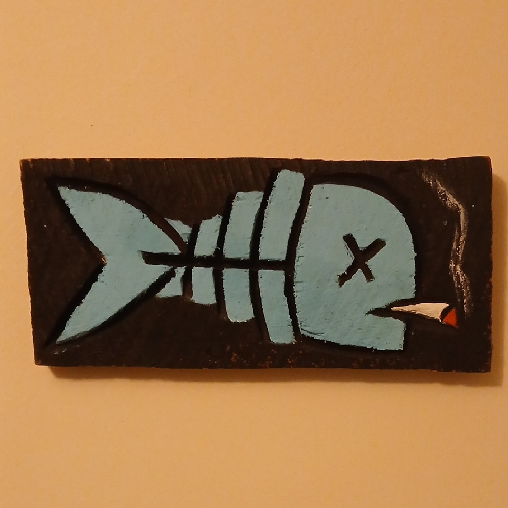 Blue Fish Wall Art Decor